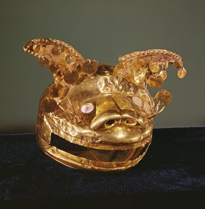 Jaguar-Helmmaske (Gold) von Incan